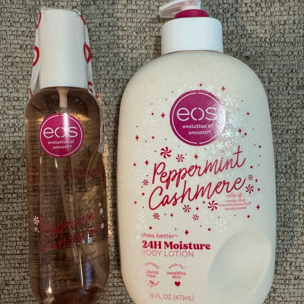 eos Peppermint Cashmere Body Lotion & Fragrance Mist — White & Pink